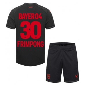 Bayer Leverkusen Jeremie Frimpong #30 Hemmakläder Barn 2023-24 Kortärmad (+ Korta byxor)